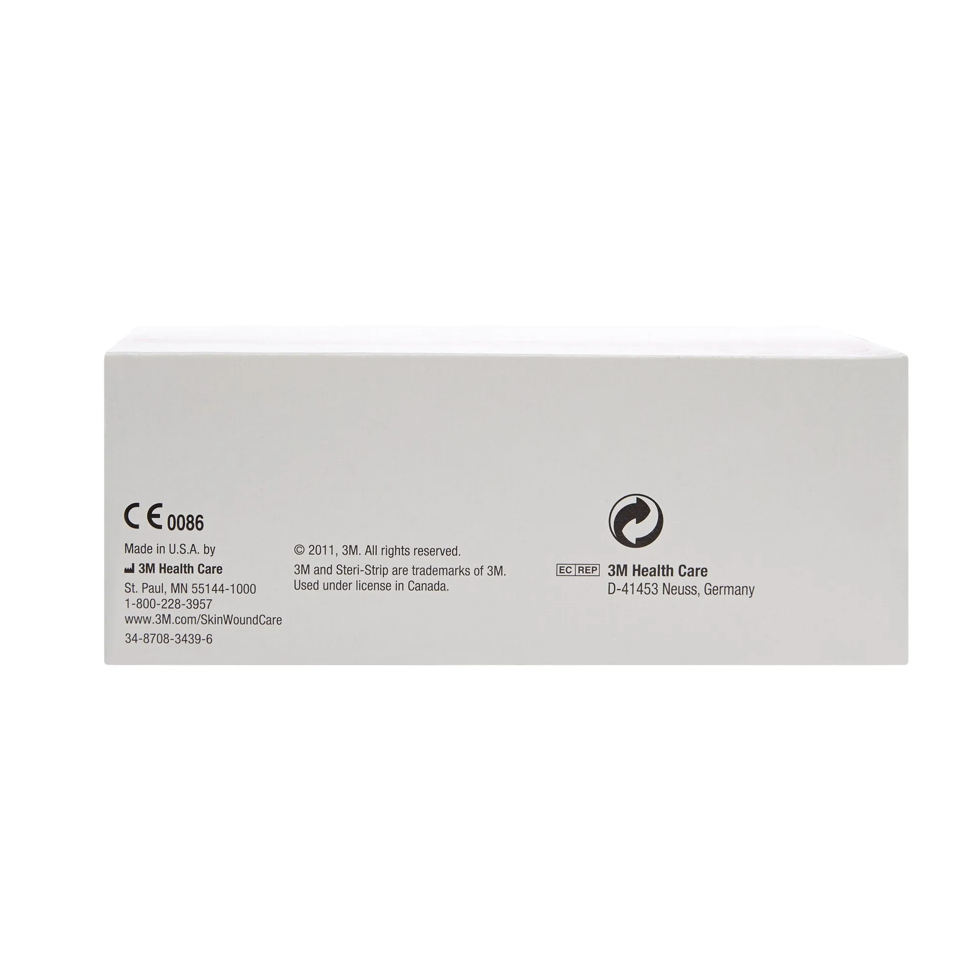 3M Steri-Strip Skin Closure Strips, Non-Woven, 1/4 inch X 3 Inch, Reinforced Strip, White, 1 Box of 50