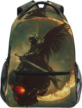 Backpack Archangel Moon for School Boys Girls Laptop Travel Backpack Book Bag Daypack 11.4 16 In S