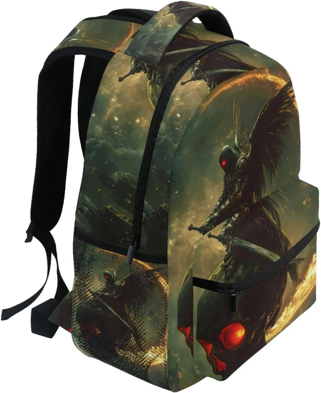Backpack Archangel Moon for School Boys Girls Laptop Travel Backpack Book Bag Daypack 11.4 16 In S