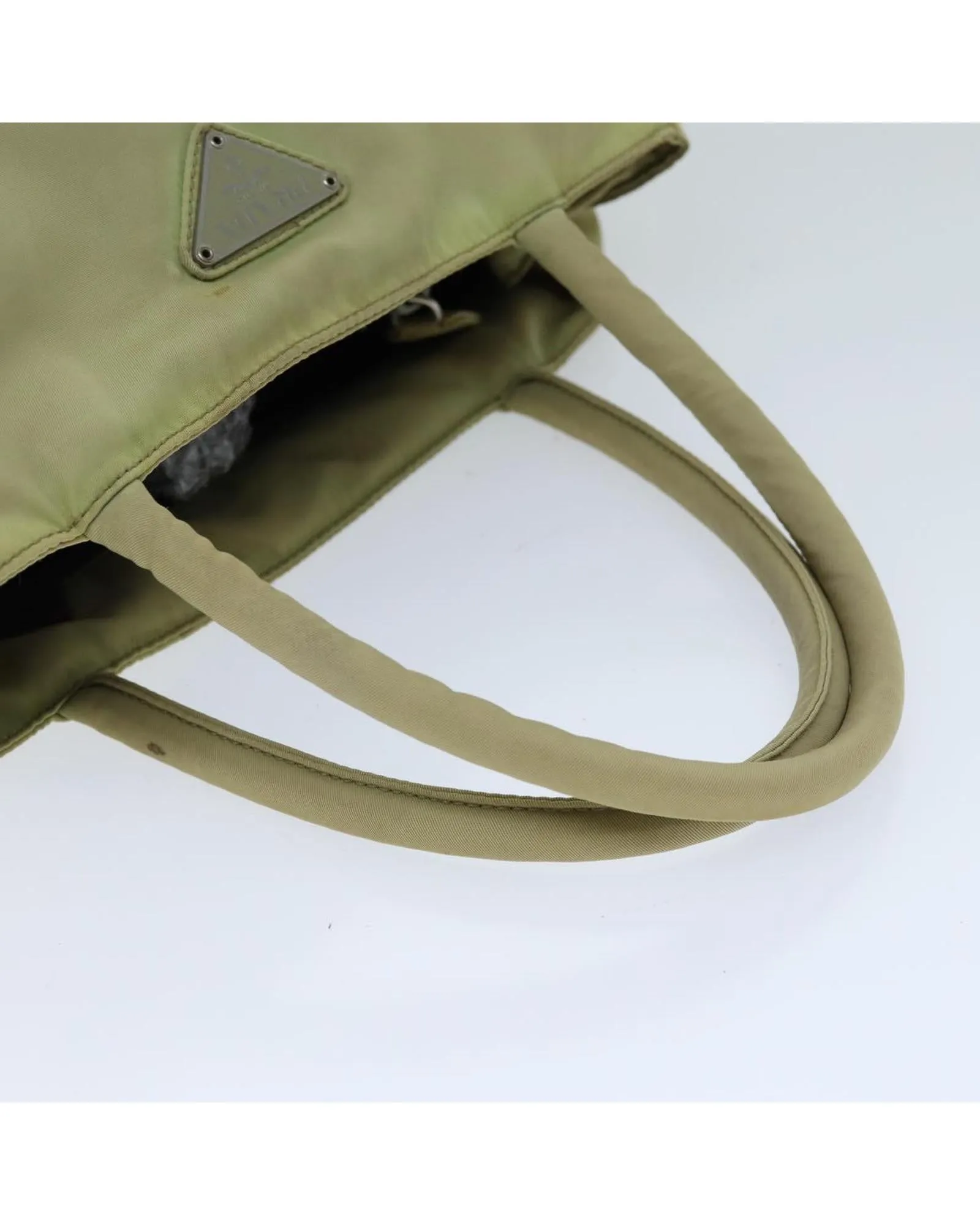 Beige Nylon Tote Bag with Handles - Made in Italy