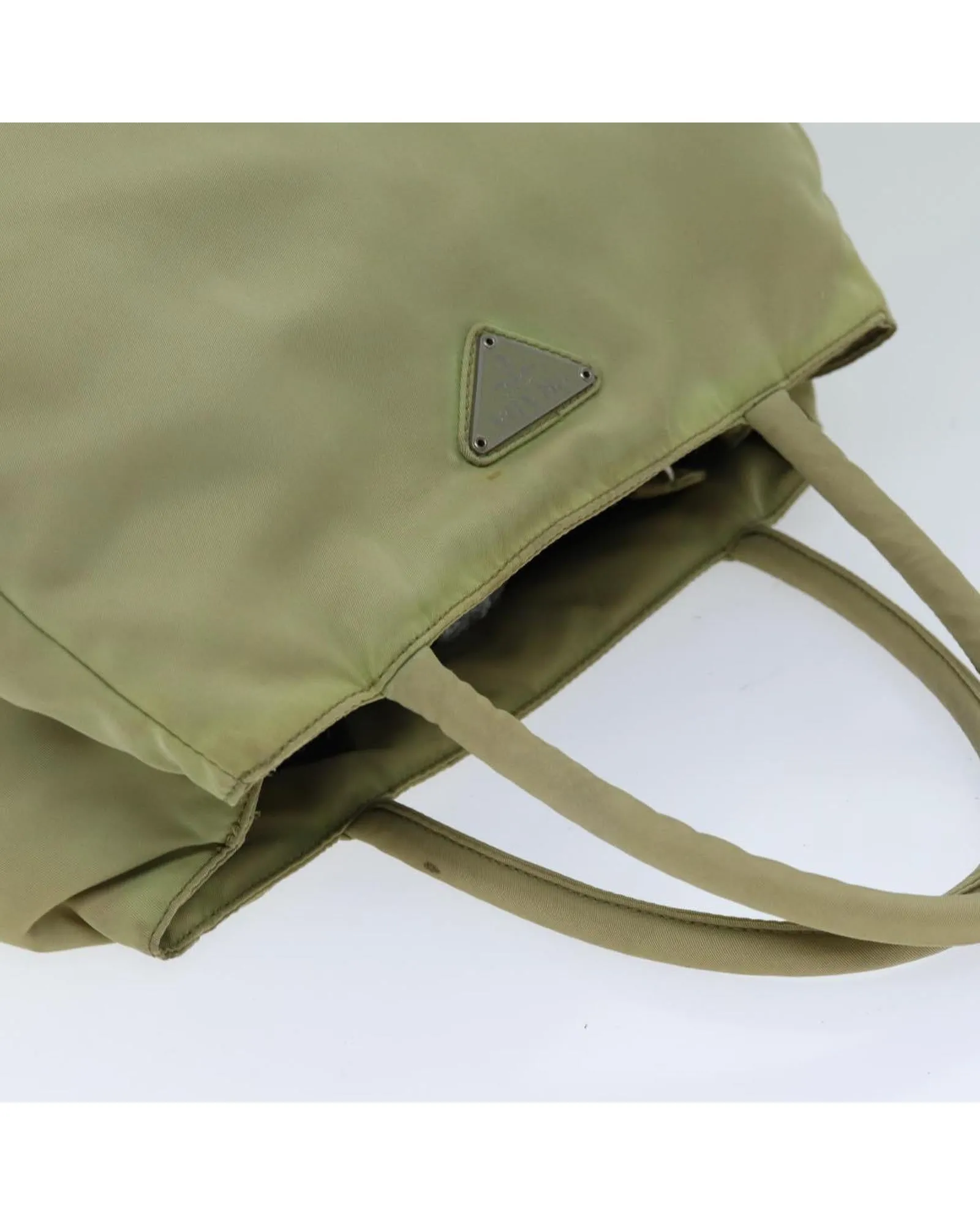Beige Nylon Tote Bag with Handles - Made in Italy