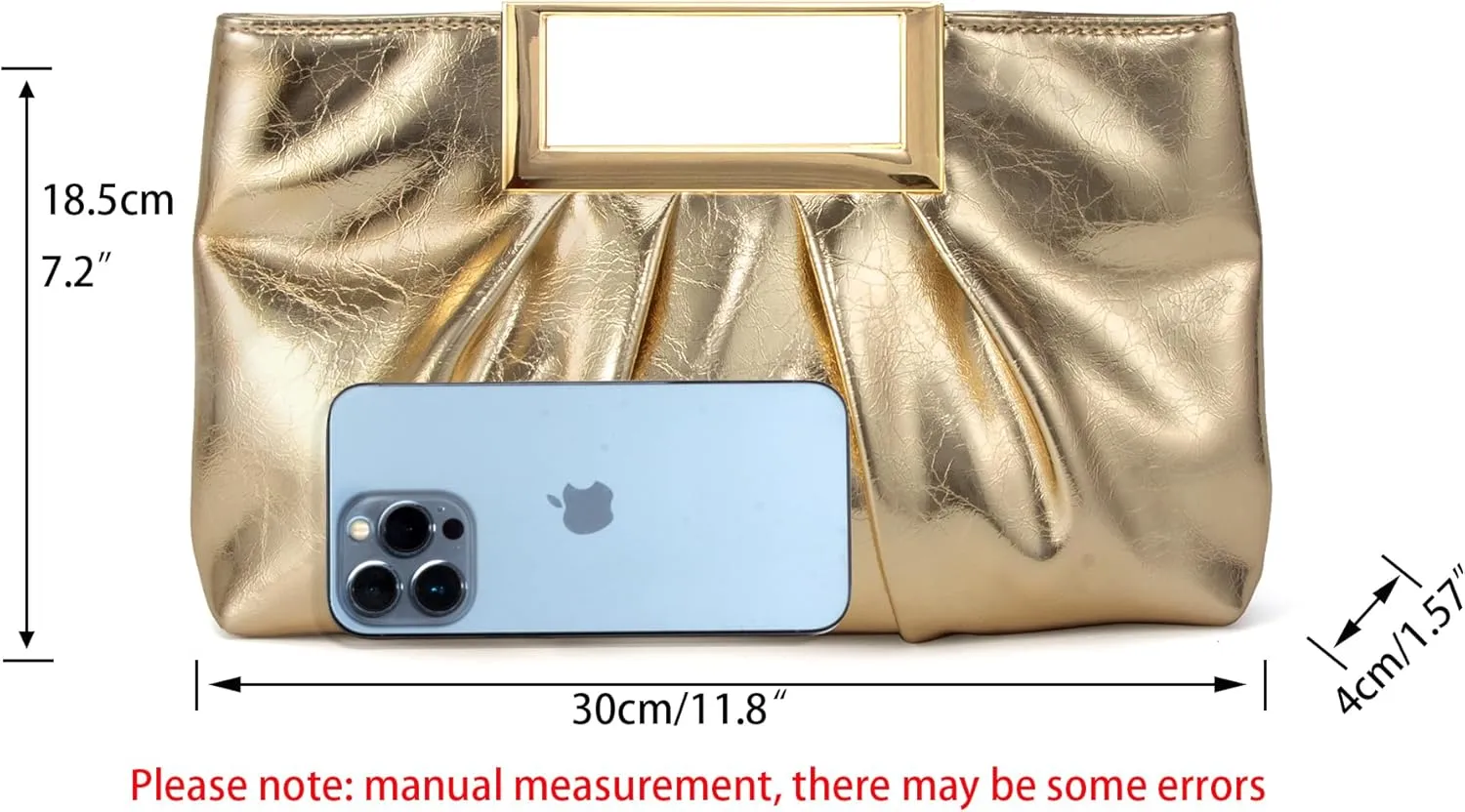 CARIEDO Evening Clutch Bag Bright Color PU Leather Formal Handbag Suitable for Wedding Prom Black Tie Events
