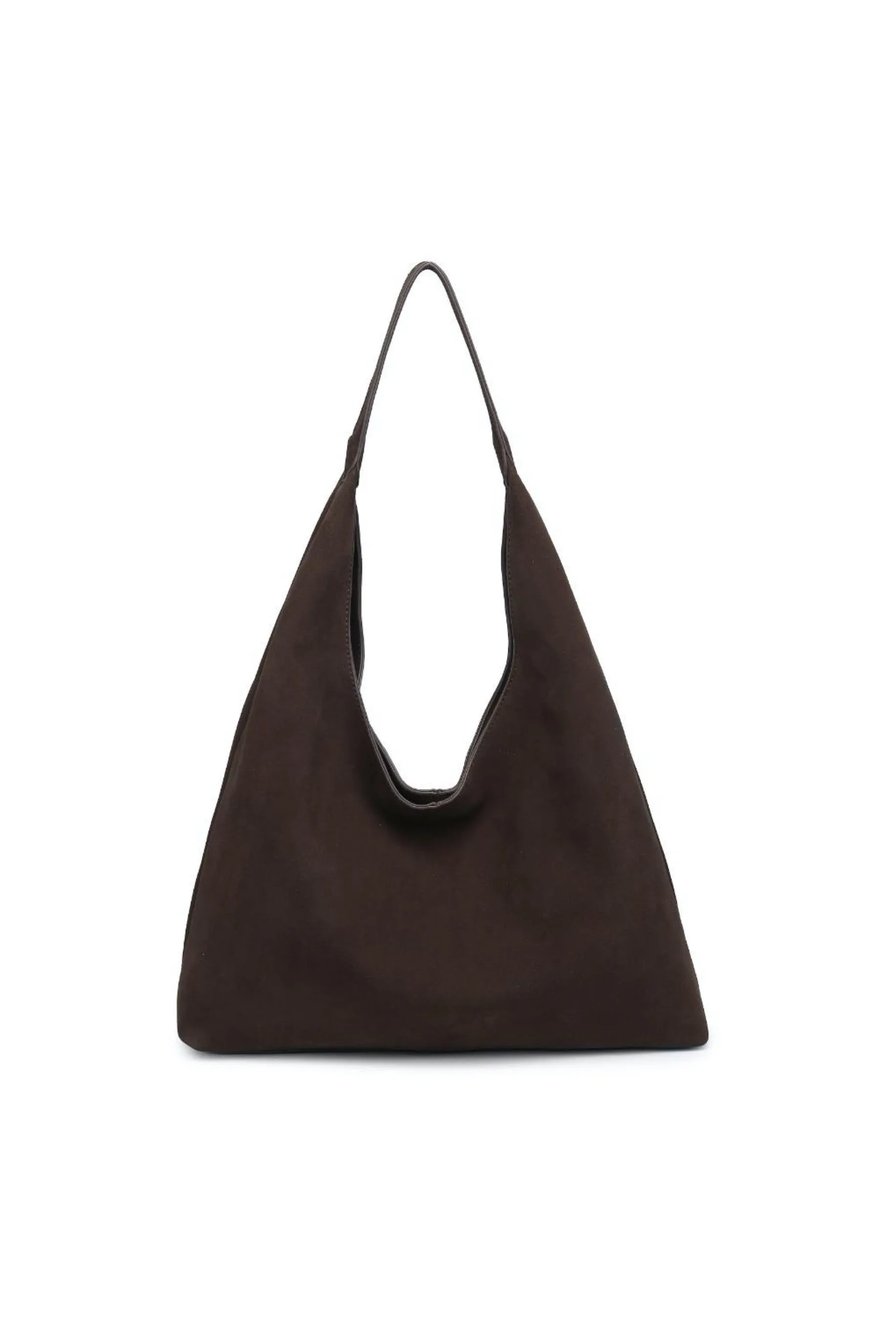 Chocolate Suede Amber Hobo Bag
