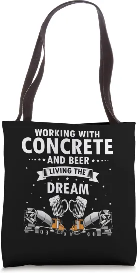 Concrete Finisher Design for Construction Cement Worker Tote Bag