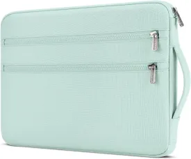 DOMISO 15.6 inch Laptop Sleeve Carring Case Cover with Handle Waterproof Shockproof Notebook Bag for 15.6" HP Dell, Mint Green