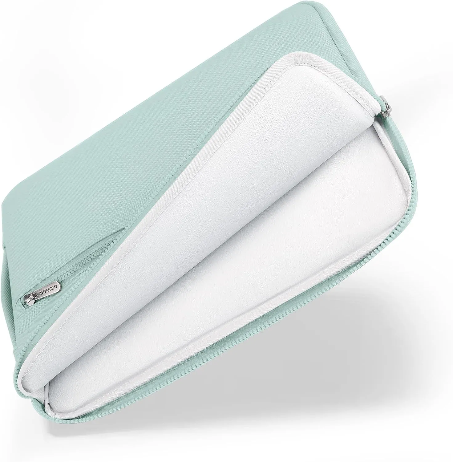 DOMISO 15.6 inch Laptop Sleeve Carring Case Cover with Handle Waterproof Shockproof Notebook Bag for 15.6" HP Dell, Mint Green