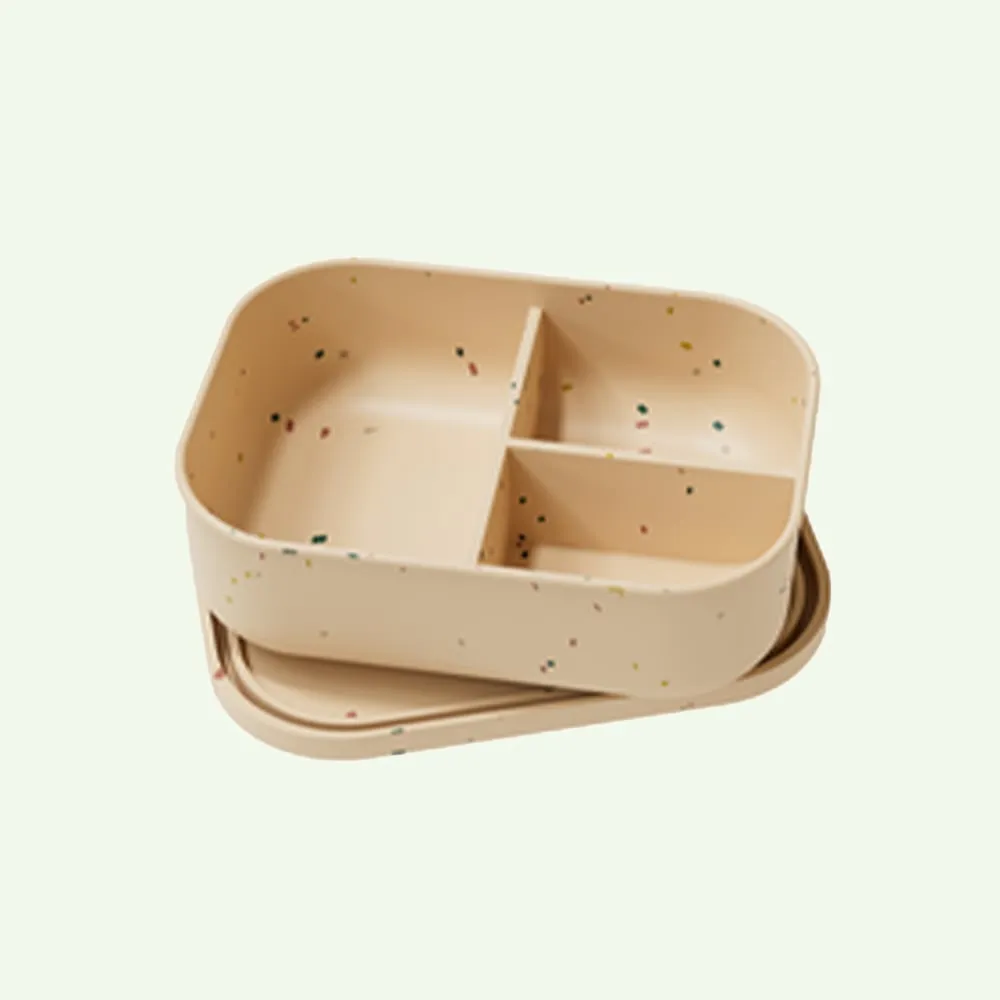 Earthware No-Tox Silicone Bento Lunch Box - 3 Compartments (715ml)