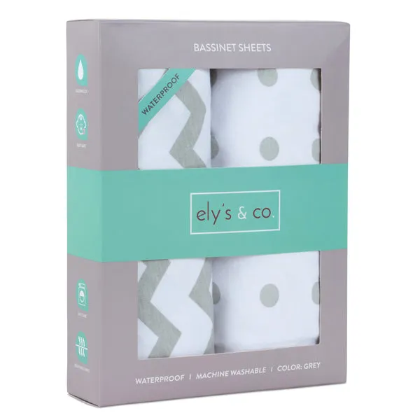 Ely's & Co. Waterproof Bassinet Sheet - 2 Pack