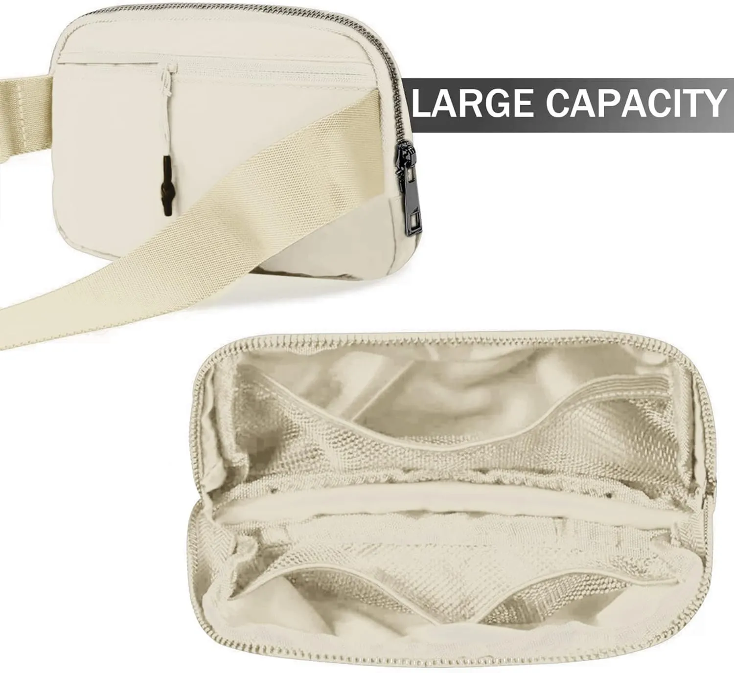 Fanny Pack for Women Teen Girls, Small Belt Bag 1L with Adjustable Strap 32" to 51", Crossbody Bag Water-resistant for Travel Gym Sport Running, Fashion Waist Bag for Mothers Day Gifts