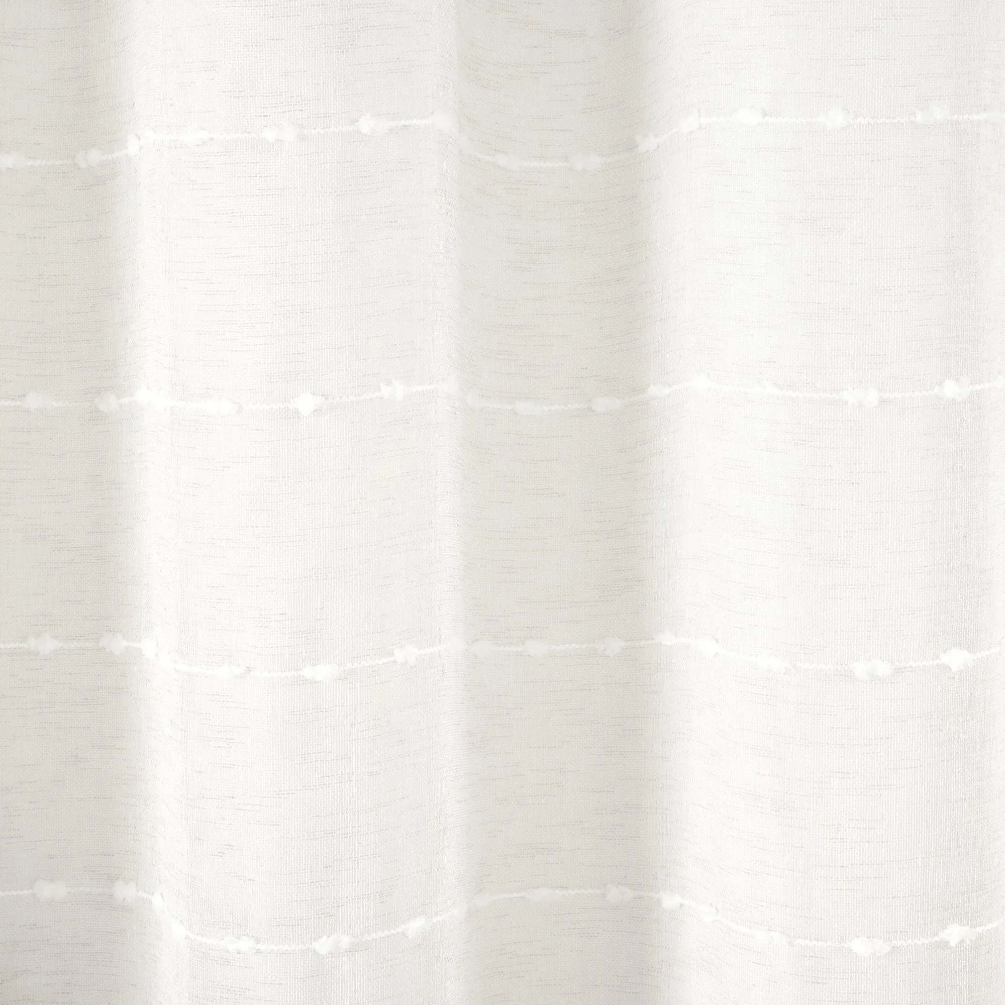 Farmhouse Textured Sheer With Peva Lining Shower Curtain Set