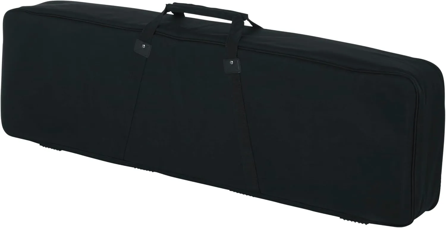 Gator Cases Slim Line 88-Note Padded Keyboard Gig Bag with Adjustable Interior Security Arms, Carry Handle, and Large Exterior Pocket, (GKB88SLIM)