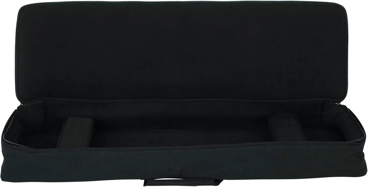 Gator Cases Slim Line 88-Note Padded Keyboard Gig Bag with Adjustable Interior Security Arms, Carry Handle, and Large Exterior Pocket, (GKB88SLIM)