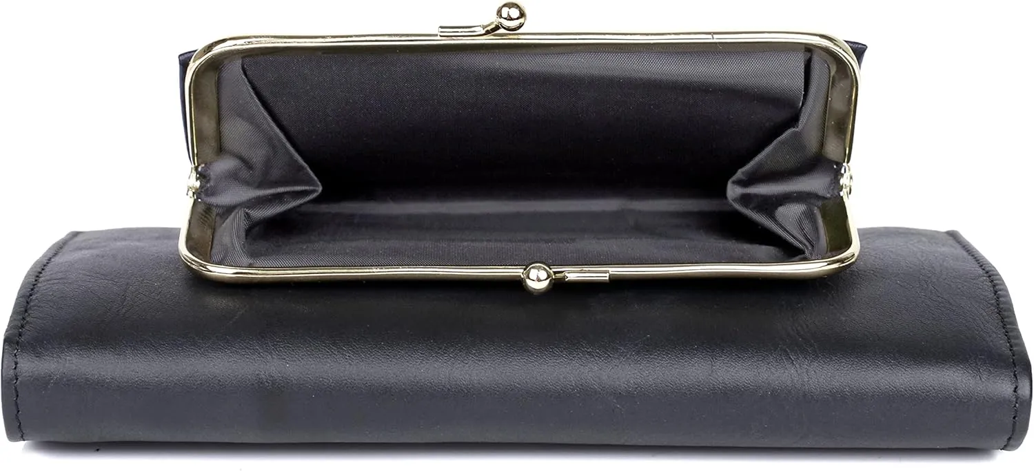 Julia Buxton Heiress Organizer Clutch Black