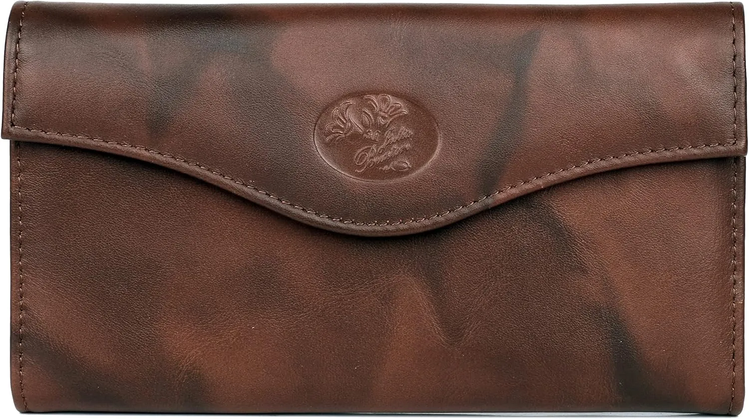 Julia Buxton Heiress Organizer Clutch Mahogany