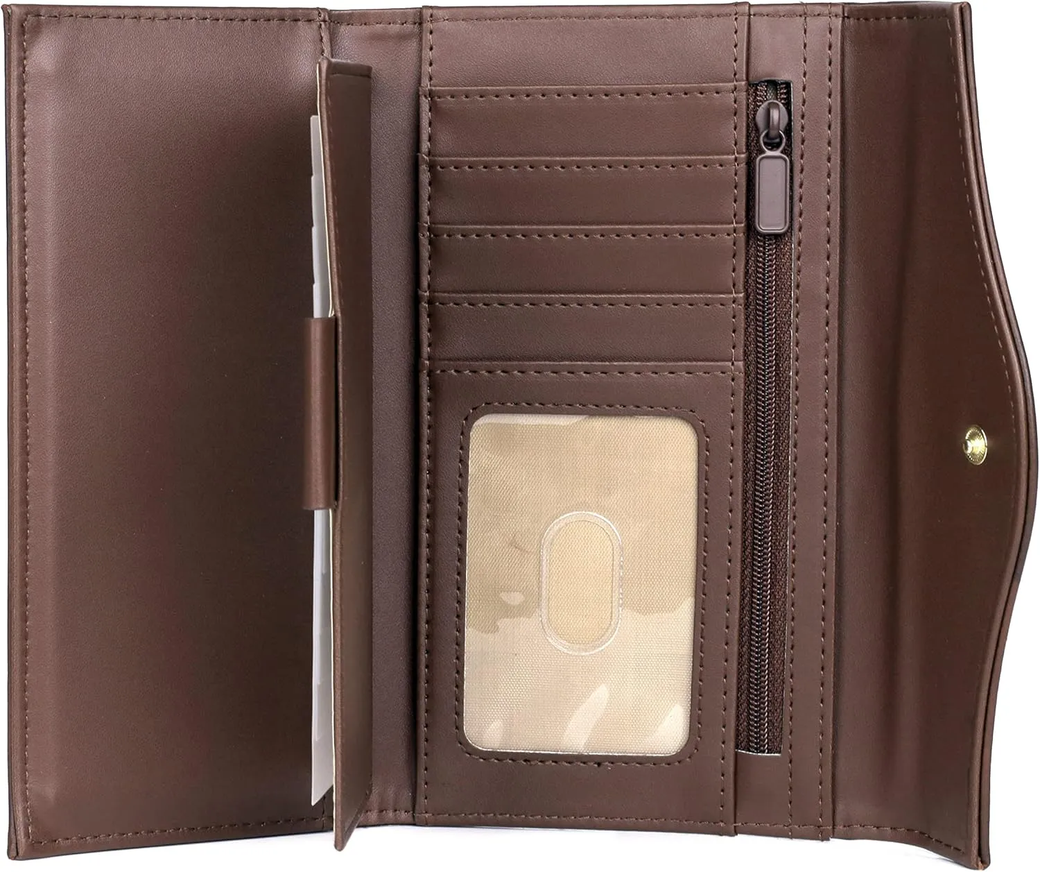 Julia Buxton Heiress Organizer Clutch Mahogany