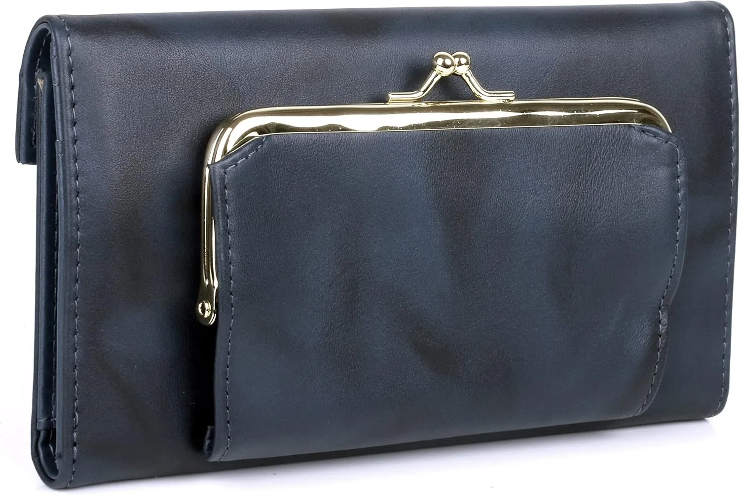 Julia Buxton Heiress Organizer Clutch Navy