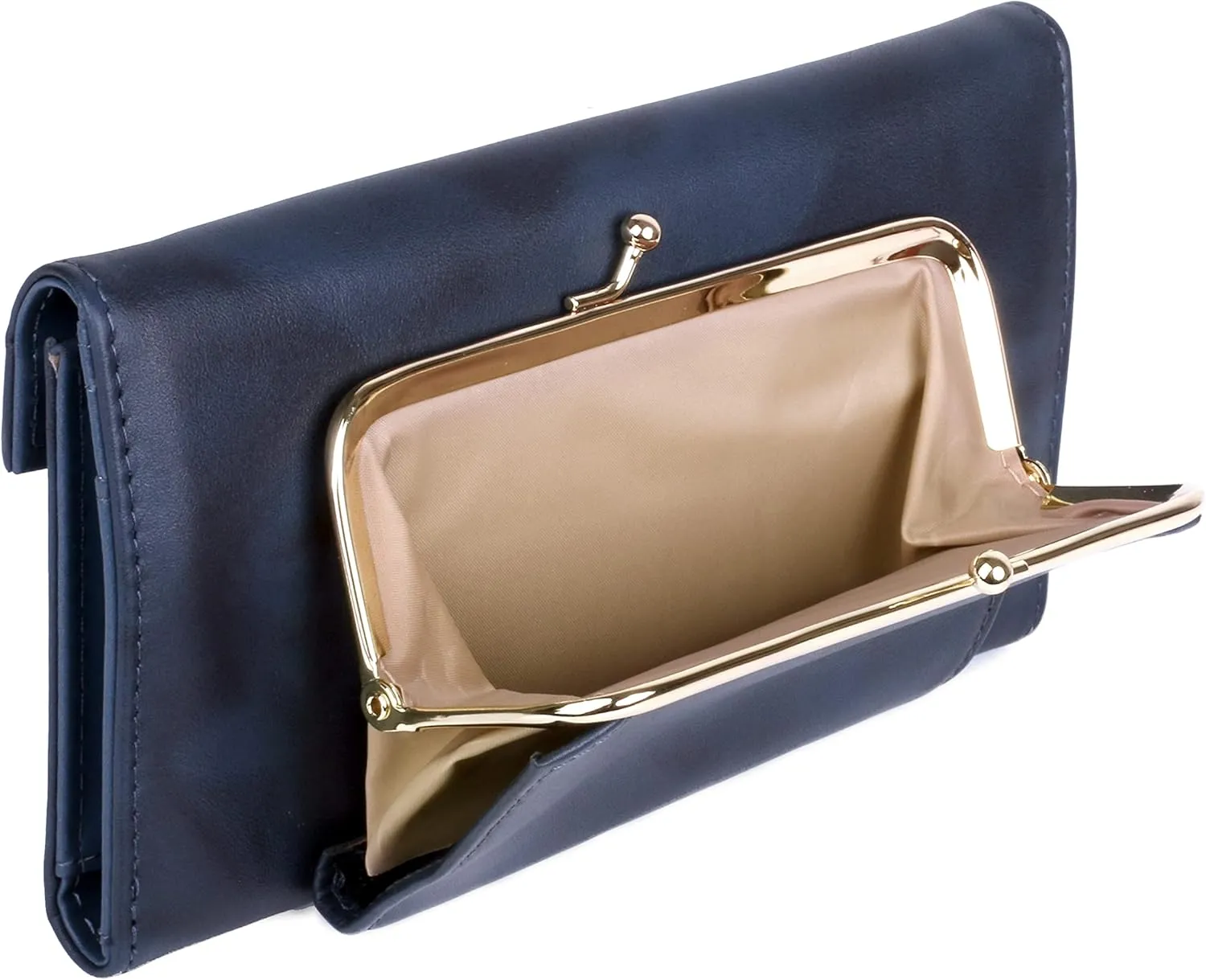 Julia Buxton Heiress Organizer Clutch Navy