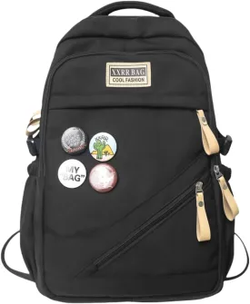 Large Capacity Backpack - Lightweight Nylon Outdoor Travel Bag with Ergonomic Design for Hiking, Camping, Travel (Black)