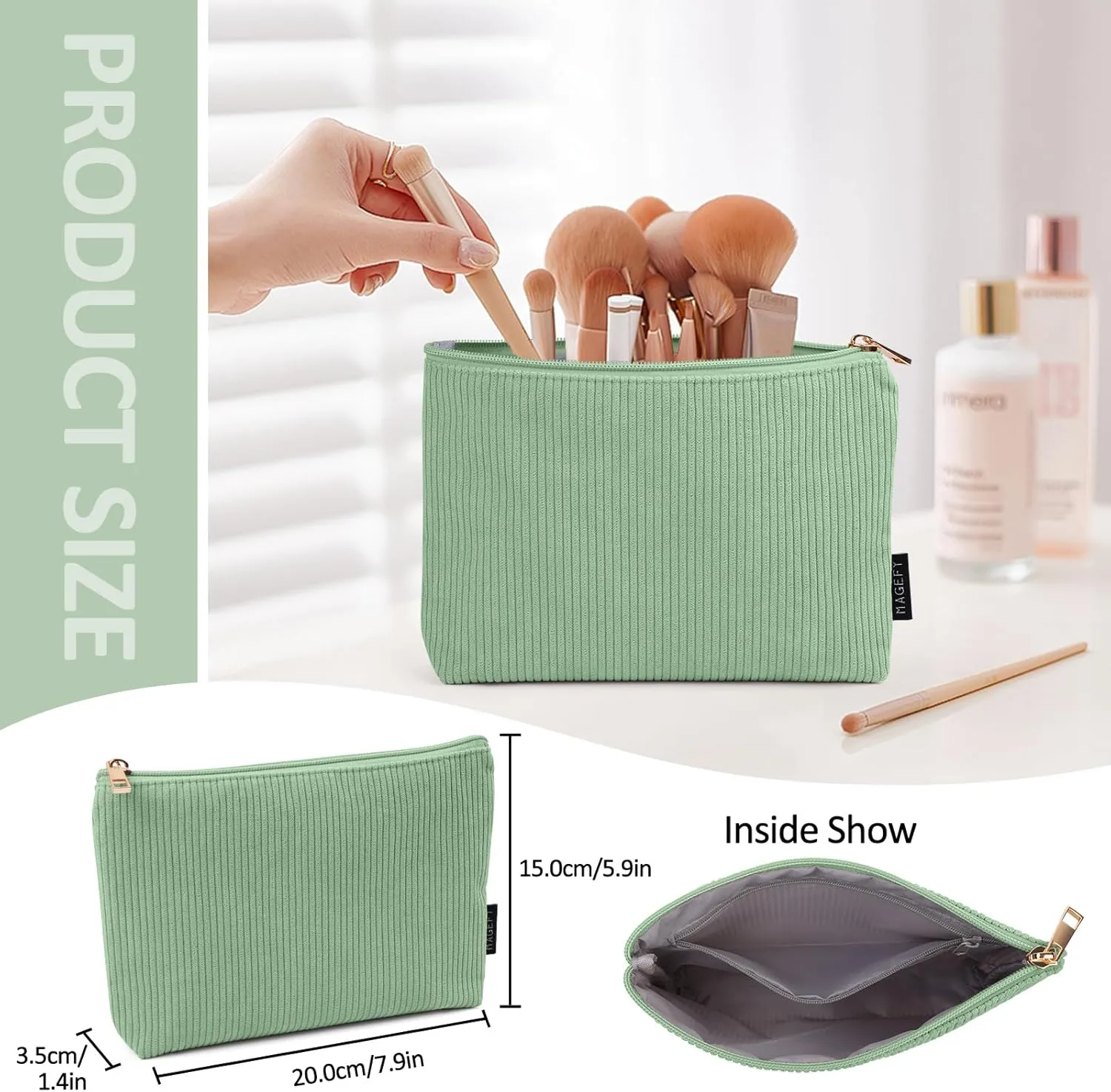 MAGEFY Makeup Bag Small Cosmetic Bag for Women