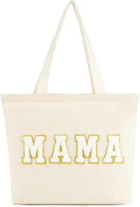 Mom Mama Bag Mother Gifts New Mom gifts Birthday Gifts for Mom Hospital Tote Bag Women Labor Delivery Bag Pregnant Mom Gift Soccer Mom Essentials Pregnancy Must Haves Mom Bags for Everyday Shopping
