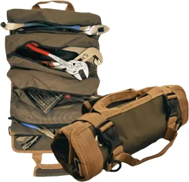 Nelit Heavy Duty Roll Up Tool Bag, Compact Tool Roll Bag for Mechanics, Electricians, DIYers, Water-Resistant Canvas Tool Bags for Men with Multiple Pockets, Small Tool Bag, Birthday Gifts for Men