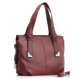 OZO Ladies Trendy Premium Faux Leather Shoulder Tote Bag With Cross-Body Sling Long Strap...