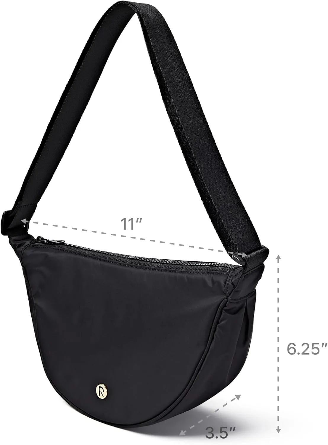Red by Kiss Cross Body Bag, Durable Water-Resistant Fabric, Lightweight Daily Bag, Adjustable Straps & Inner Pocket (Regular, Black)