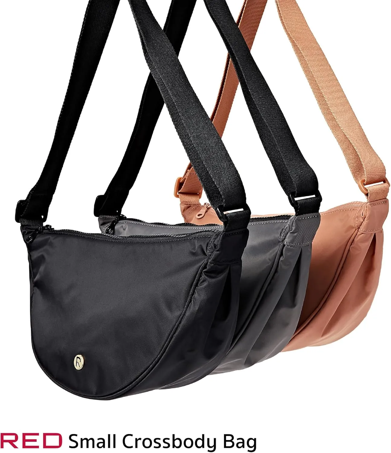 Red by Kiss Cross Body Bag, Durable Water-Resistant Fabric, Lightweight Daily Bag, Adjustable Straps & Inner Pocket (Regular, Black)