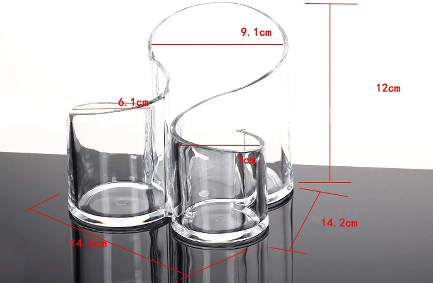 Scrolled Acrylic Vanity Organizer