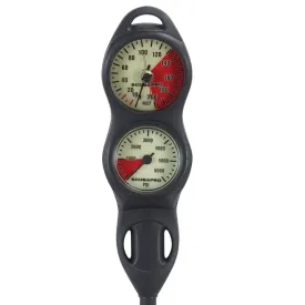 Scubapro U-Line Pressure Depth 2 Gauge Console