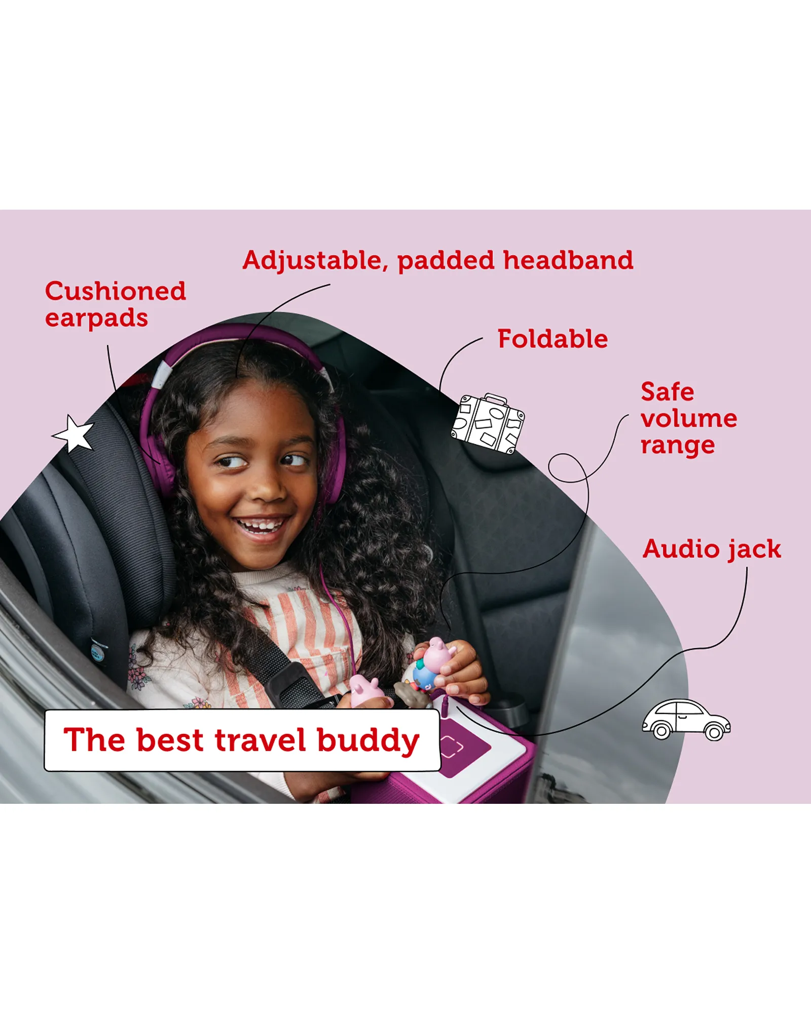 Tonies Foldable Headphones Purple