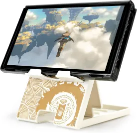 Tscope Cute Switch Stand for Nintendo, Zelda Tears of The Kingdom, Switch Lite, OLED - Adjustable Foldable Portable Playstand (White)