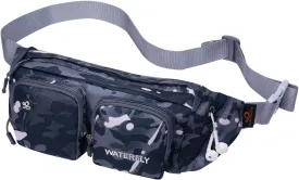 WATERFLY Fanny Pack Waist Bag: Travel Hip Pouch Bum Bag Plus Size Crossbody Fannie Pack Adjustable Belt Waistpack Phanny Fannypack for Man Woman Hiking Walking Jogging
