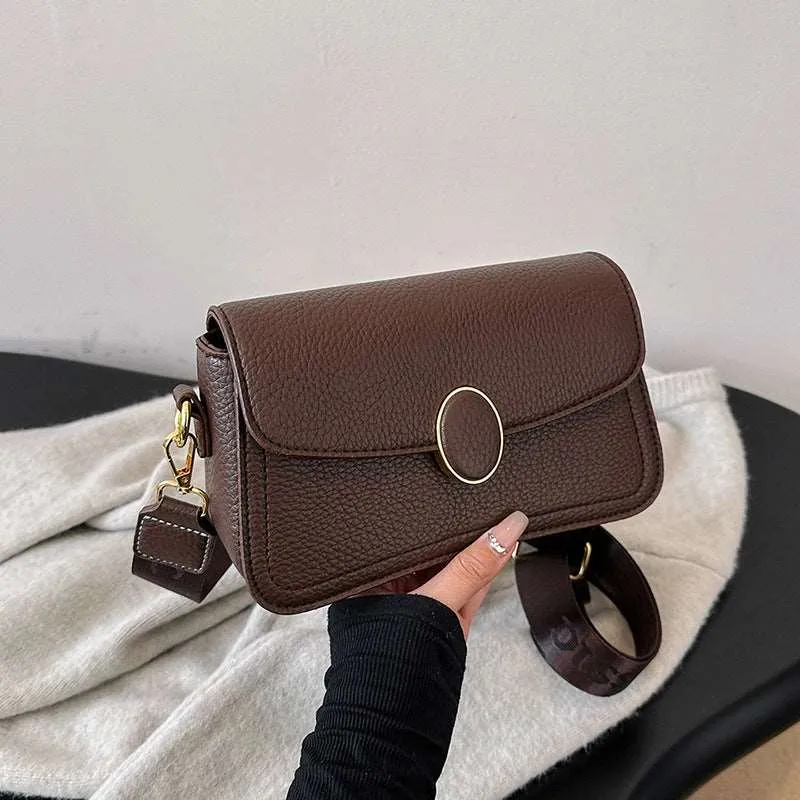 Women's Small Wide Shoulder Strap Shoulder Bag